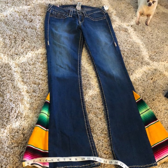 ๐Hippie boho ๐Revamp Serape๐True Religion Becky bellbottoms - Picture 8 of 8
